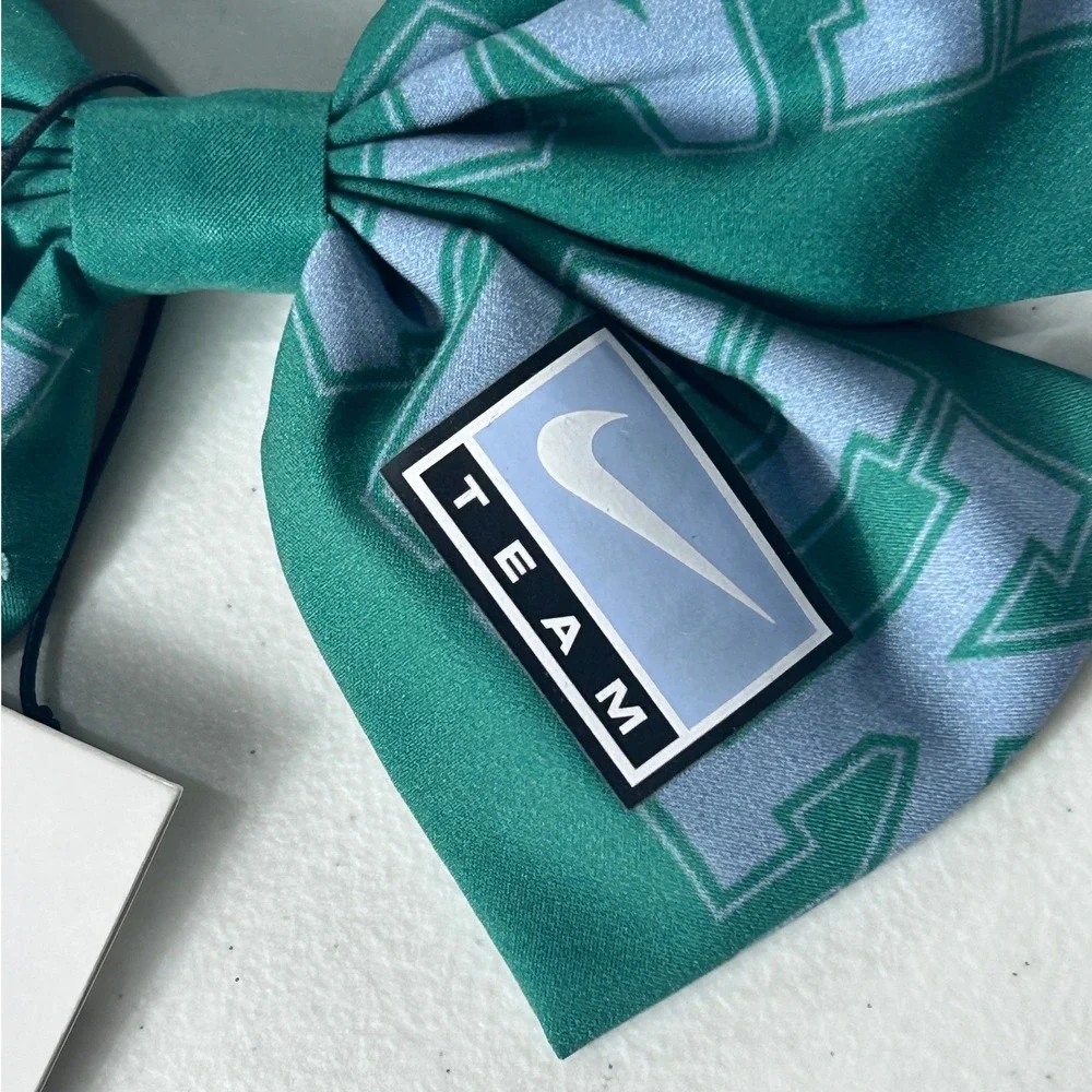 Nike Team Bow Scrunchie Womens Green Lavender Athletic‎ Hair Accessory NEW